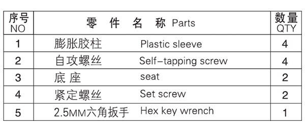 HF-92402-24單毛巾杆零（líng）件名稱